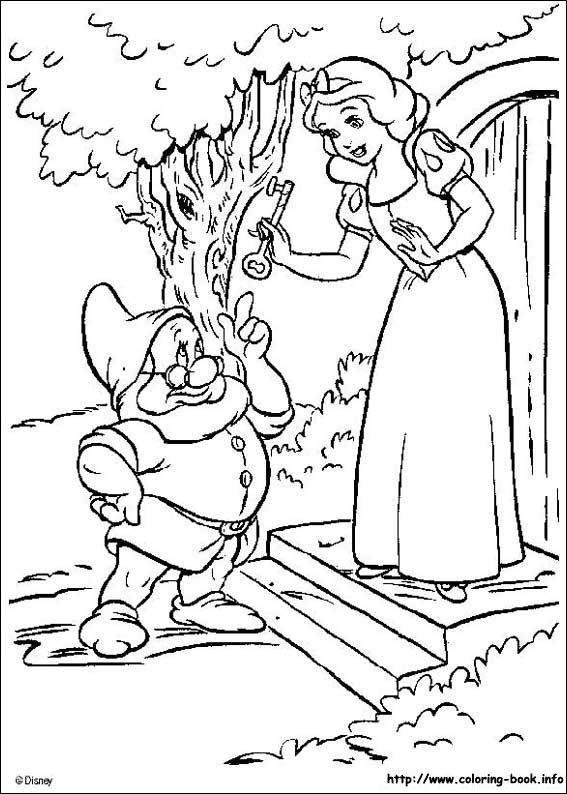 Snow White coloring picture